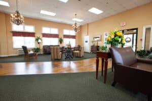 The lobby at Haywood Post Acute
