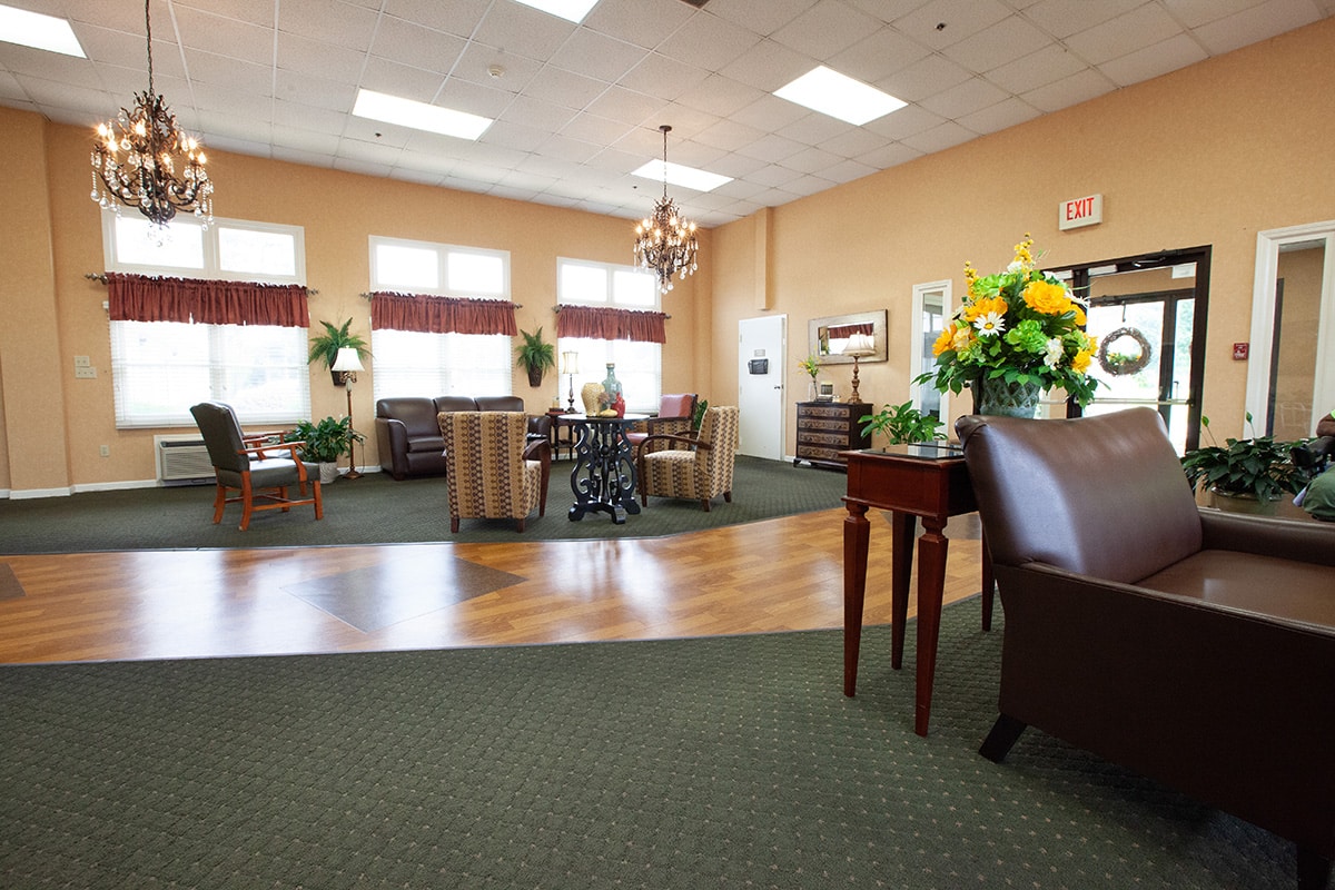 The lobby at Haywood Post Acute