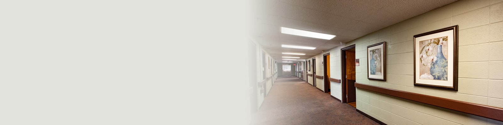 The hallway at Haywood